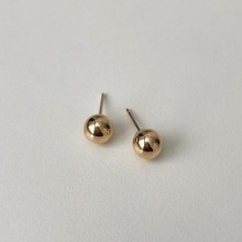 Mini ball earring (14k gold) / 6(mm)